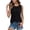Black, variant on Women's Strap Tank Top Trim Backless Vest Summer Going Out Tops 34b Shelf Bra 2XL
