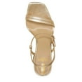 thumbnail image 4 of Sam Edelman Kit Gold Square Toe Slingback Strap Cylindrical Block Heel Sandals (Gold, 11), 4 of 6