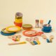 thumbnail image 4 of Juego De Platos De Madera Juego De Comida De Juguete Accesorios De Cocina De Madera De Juguete Para Niños Pequeños Juego De Cocina De Madera De Juguete Para Niñas Y Niños, 4 of 8