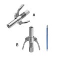 thumbnail image 3 of ziyahi Grease Tool Coupler 690Bar Dual Handle Rubber Sealing Ring Professional Replacement Stainless Steel Nozzle Tools 1Pc 1Set, 3 of 6
