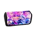 thumbnail image 1 of Kpo-p Demon Hun-ter Leather Flap Pencil Case,7.9" Cosmetic Bag, Zipper Organizer, Leather Flap Stationery Bag, 1 of 2