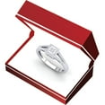 thumbnail image 6 of Dazzlingrock Collection 0.35 Carat (Ctw) 10K Princess & Round White Diamond Ladies Bridal Engagement Ring, White Gold, Size 6.5, 6 of 6