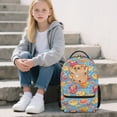 thumbnail image 5 of Jeiento 16 Inch Kids School Backpack for Elementary Boys Girls Funny Capybara Lightweight Backpack with Multiple Pockets for Back to School Casual Purse, 5 of 7
