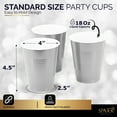 thumbnail image 3 of Disposable Cups, Silver 18-Ounce Plastic Party Cups, Strong and Sturdy for Wedding, Christmas, Halloween, 50 Pack, 3 of 6