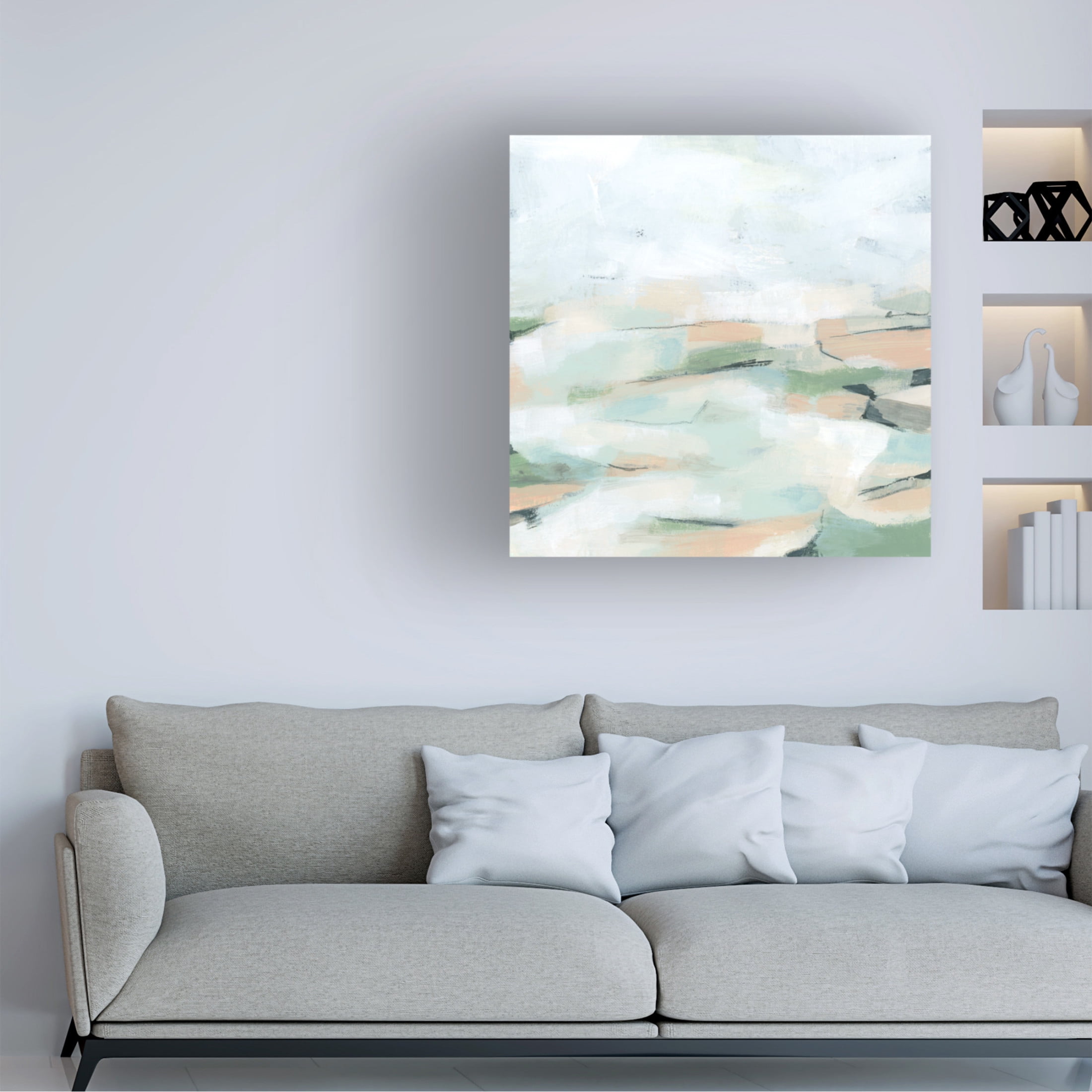 Trademark Fine Art June Erica Vess  Field Geomtery II Canvas Wall Art