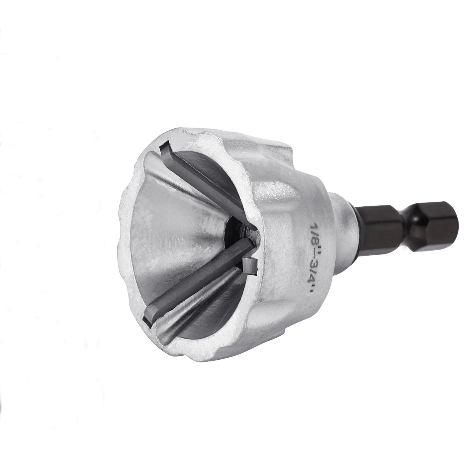 yeacher YG8 Carbide Deburring Tool with Hex Shank for Quick Edge Smoothing, Compatible with 1/8" to 3/4" Bolts, High-Efficiency Chamfering Drill Bit for Power Drills