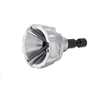yeacher YG8 Carbide Deburring Tool with Hex Shank for Quick Edge Smoothing, Compatible with 1/8" to 3/4" Bolts, High-Efficiency Chamfering Drill Bit for Power Drills