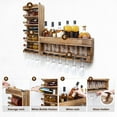 thumbnail image 5 of VigorPro Wall Mounted Wine Rack - Wooden Whiskey Shelf with Stemware Holder & Cork Storage, Home Bar Decor, 5 of 10