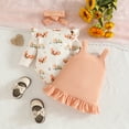 thumbnail image 3 of OBEEII Baby Girls Clothes Toddler Long Sleeve Ruffle Romper Top Infant Skirt Set Little Girl Overall Dress Fall Winter Outfits, 3 of 9