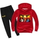 thumbnail image 3 of Conjuntos de ropa para niños de 2 a 14 años, primavera y otoño, ropa para niños, sudaderas con capucha y pantalones, conjunto de 2 piezas, chándal, prendas de vestir exteriores de anime, abrigo, 3 of 4