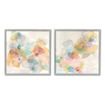 Stupell Industries Abstract Pastel Watercolor Composition Painting Gray Framed Art Print Wall Art, Set of 2, Design by Jodi Fuchs