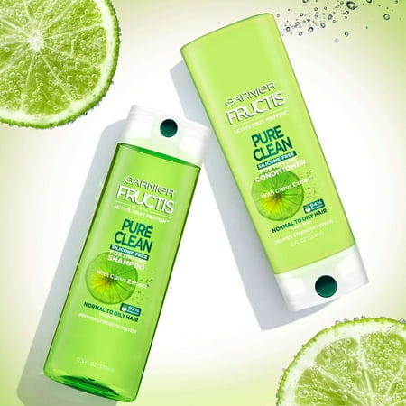 (2 Pack) Garnier Fructis Pure Clean Shampoo, 12.5 Fl