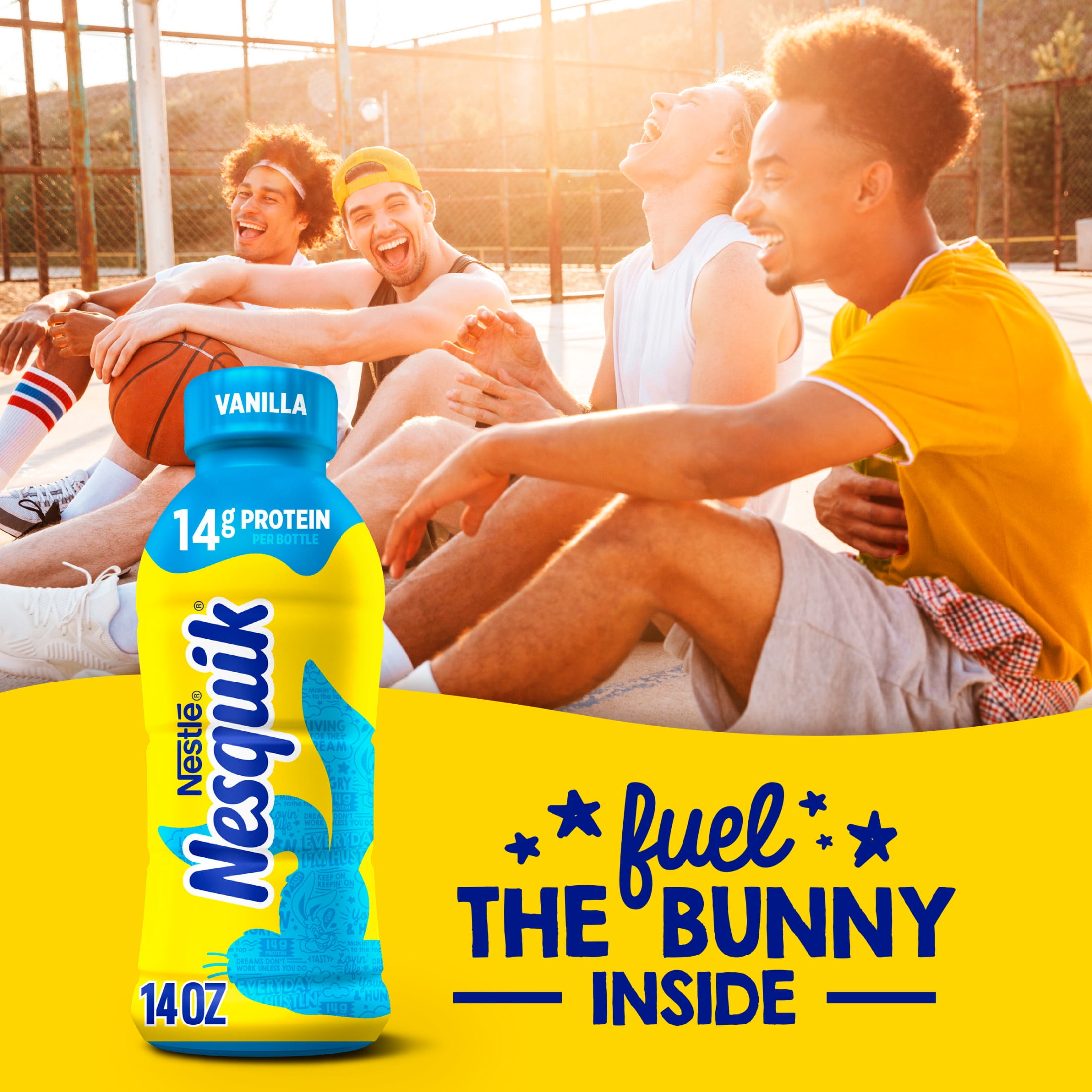 Nesquik Vanilla Flavored Low-Fat Milk, Ready to Drink Low-fat Milk,14 fl o 14 fl oz