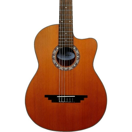 D'Angelico Premier Malta Classical Guitar, Natural Cedar