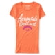 thumbnail image 2 of Aeropostale - Camiseta con gráfico de purpurina de la costa oeste para mujer, naranja, pequeña Aeropostale Camiseta gráfica, 2 of 2