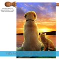 thumbnail image 3 of Toland Home Garden Sunset Pals Dog Cat Flag Double Sided 28x40 Inch, 3 of 5