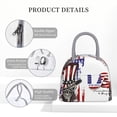 thumbnail image 4 of Easygdp Patriotic Skull Art Bolsa de Almuerzo Insulada Grande, Forro de Aluminio, Diseño Espacioso, a Prueba de Fugas, Ideal para Trabajo, Picnics, Viajes y Actividades al Aire Libre, 4 of 6