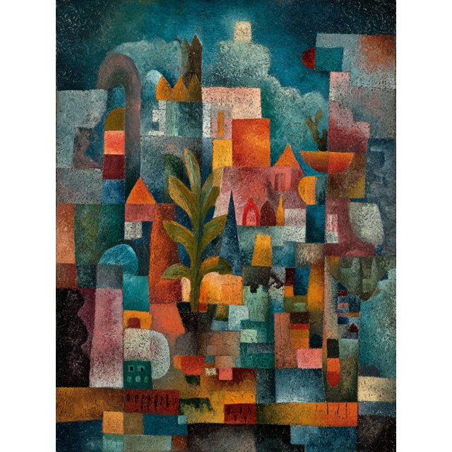 Qisvanset Cubist Abstract Face Canvas Print 12x16 Inch Gallery Wall Art
