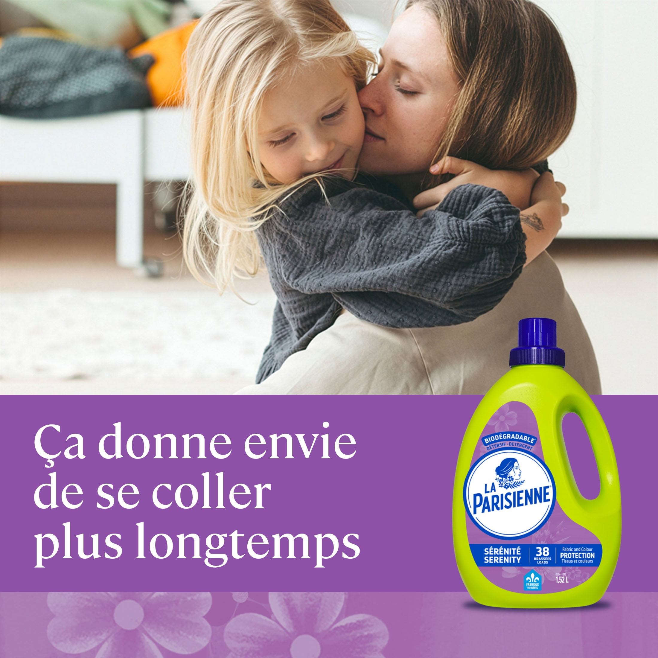 Détergent à lessive liquide La Parisienne, Sérénité, 1.52L, 38 Brassées