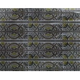 thumbnail image 4 of oneOone Georgette Viscose Fabric Stripe|Leaves & Floral Block Printed Fabric 1 Yard 42 Inch Wide, 4 of 4