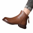 thumbnail image 5 of Women's Ankle Boots Stylish Soft Leather Back Zipper Comfortable Short Boots Ideal for Autumn and Winter, 5 of 6