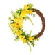 thumbnail image 2 of Xihbxyly Artículos En Liquidación En Oferta para Mujeres Corona de Rosas Amarillas Primavera con Ramas Marchitas para Colgar En La Puerta, Pequeñas Flores Amarillas, para Patio Al Aire Libre, Anillo, 2 of 7