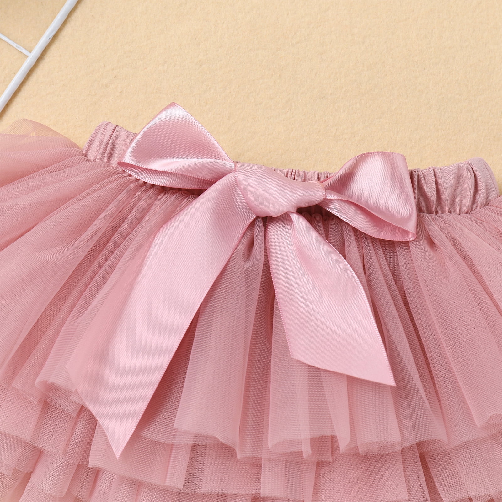 FYMNSI Baby Girls Birthday Outfit Cake Smash Outfit Romper Ruffle Tulle Tutu Skirt with Headband Clothes Set 1T 1# Dusty Pink Flower