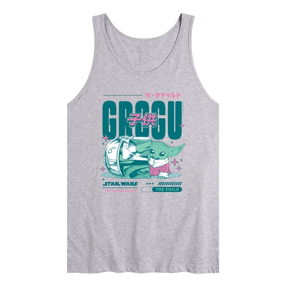 Star Wars - The Mandalorian Grogu Manga Men's Graphic Tank Top