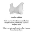 thumbnail image 4 of McKesson Post-Surgical Bra, Cotton/Spandex - White, Fits 34B, 34C, 34D, 1 Ct, 4 of 8