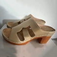 thumbnail image 5 of ShiShine Womens Casual Summer Low Block Heel Mule Sandals Open Toe Multi Strap Embossed Shoes, 5 of 5