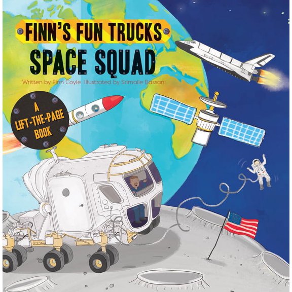 Finn's Fun Trucks Space Squad: A Lift-The-Page Truck Book, (Board Book)