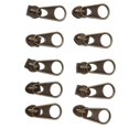 thumbnail image 4 of kurtrusly 10 Bronze Zip Pullers/ for Zipper Pull Sliders Head Repair Kit Durable and Stylish Type 3 1Set, 4 of 6