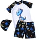 thumbnail image 1 of Odeerbi 1-11 Años Niños Traje de Baño de Entrenamiento Atlético de Tres Piezas Con Conjunto de Gorra de Baño Traje de Baño de Surf de Playa de Verano Ropa de Playa Linda de Dinosaurio, 1 of 3
