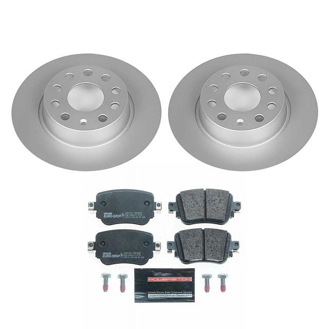 Power Stop Rear Euro-Stop ECE-R90 Certified Brake Pad and Rotor Kit ESK7053