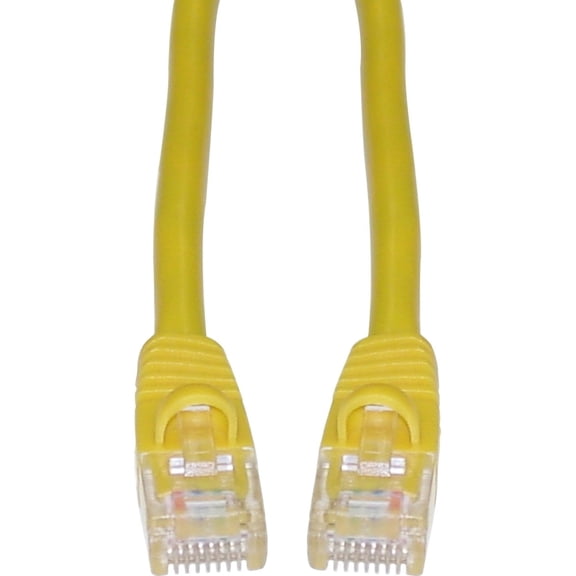 Cat6 Ethernet Cable, 24AWG, RJ45 Gold Plate Connector, ETL, 4 Pair Stranded Copper, Snagless Mold Boot Unshielded Twisted Pair (UTP) Internet Network Patch Cable, 7 Foot, Yellow, CableWholesale