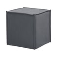 thumbnail image 4 of Capri  Ottoman  Dark  Gray  Linen  Upholstered  Piping  Accents, 4 of 6
