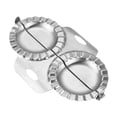 thumbnail image 1 of Practical Dumpling Mold Dumpling Making Tool Stainless Steel Dumpling Maker for Home Kitchen Restaurant (Silver), 1 of 8