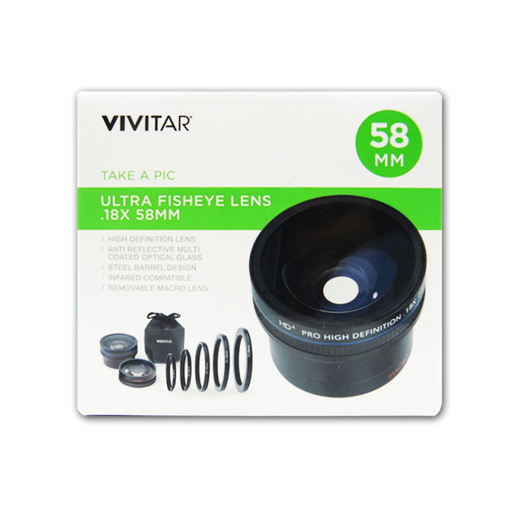 0.18x Ultra Fisheye Wide Angle Macro Lens For Nikon & Canon 18-55mm Lens DSLR 