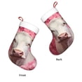 thumbnail image 3 of Salouo Flower White Cow Print Christmas Stockings,Large Xmas Stocking Set of 1 Holiday and Farmhouse Stocking for Christmas Holiday Party Decoration(17.7*11 Inch), 3 of 7