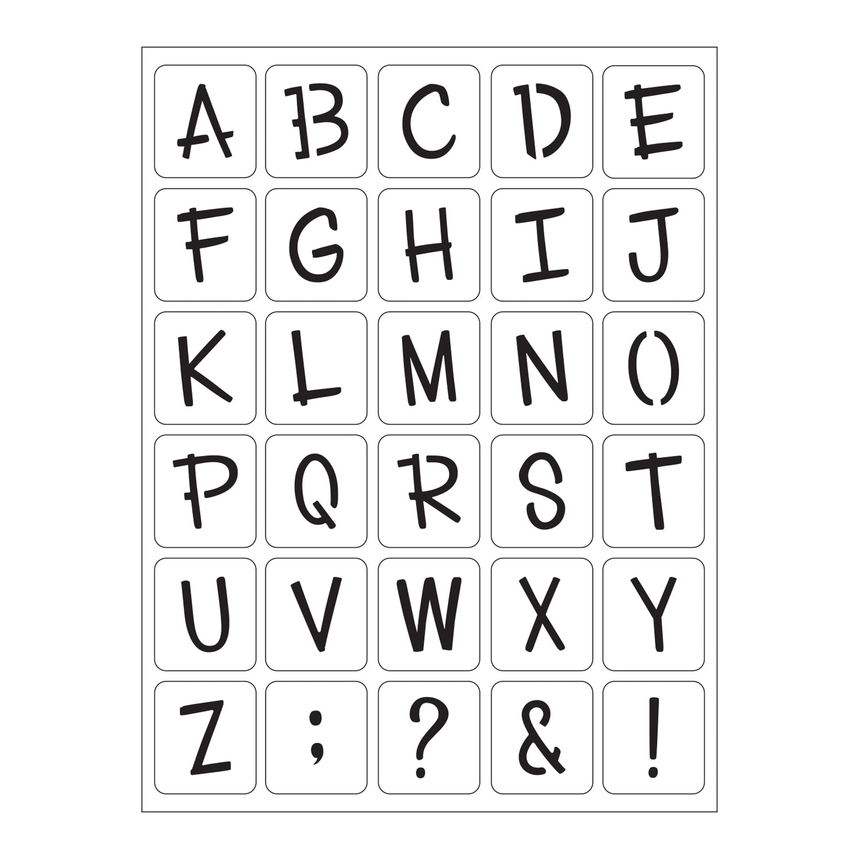 Hello Hobby Adhesive Stencils & Templates (30 Count)