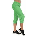 thumbnail image 4 of Mlzmgr Capri Pants for Women Cropped Pants Casual Loose Workout Trousers with Pockets Solid Color, 4 of 8