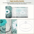 thumbnail image 4 of Lampshades 2 Pack Farmhouse Teal Floral Daisy Butterfly Retro Wood Wildflower 13"x13"x10" Light Shade for Table Lamps Floor Lamps Drum Lamp Shades Lampshade Replacement Easy Assembly, 4 of 8