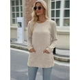 thumbnail image 3 of Cuteduck Long Sleeve T-Shirt for Women Loose Casual Pullovers Tops with Pockets, 3 of 6