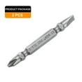thumbnail image 3 of Uxcell 2pcs Magnetic Double Ended Screwdriver Bit 6mm PH2/SL6 2.56" Length 1/4" Hex Shank S2 Steel Phillips Cross Slotted Flat Screw Driver Bit, 3 of 8