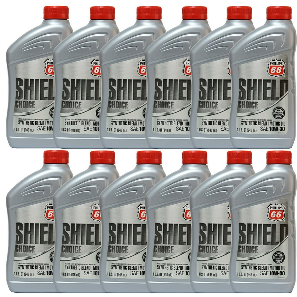 Phillips 66 SAE 10W30 Shield Choice Synthetic Blend Motor Oil (Pack of