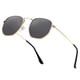 thumbnail image 1 of Gafas de sol Htms Htms con montura metálica polarizada hexagonal, dorado y negro, 1 of 6
