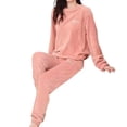 thumbnail image 1 of Conjunto de pijama de felpa para mujer, ropa de dormir de dos piezas, trajes de casa, Top de salón, pantalones, Otoño e Invierno, 1 of 4
