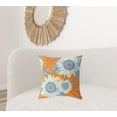 thumbnail image 3 of 20" X 20" Red And Yellow Broadcloth Floral Throw Pillow, 3 of 5