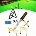 thumbnail image 1 of Puente retráctil para taco de billar, con cabezal de puente, soporte para taco de billar, puente de taco de billar de metal para jugar a competición Negro y oro, 1 of 8