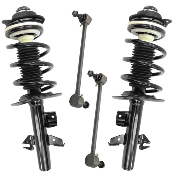 Detroit Axle - 4pc AWD/4WD Front End Kit for Jeep 2014-2023 Cherokee, 2 Complete Front Struts with Coil Springs 2 Front Sway Bar Links 2015 2016 2017 2018 2019 2020 2021 2022 Replacement